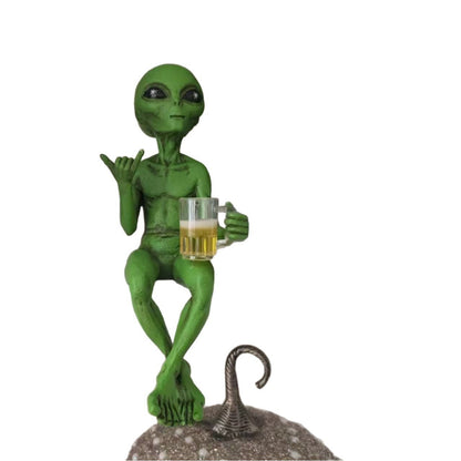 Alien Design Beer Drinking Statue