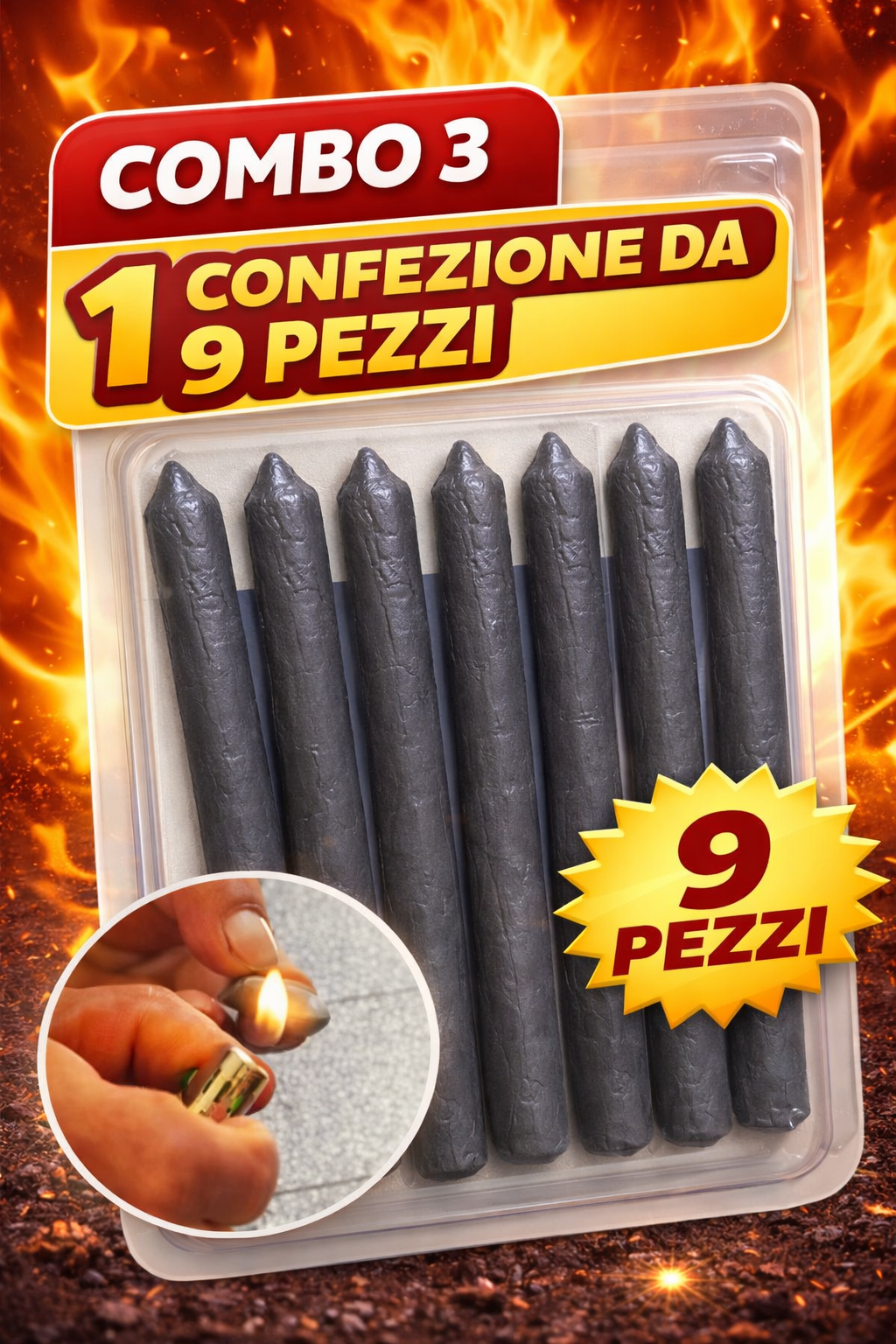 Funziona con un normale accendino – senza attrezzature costose