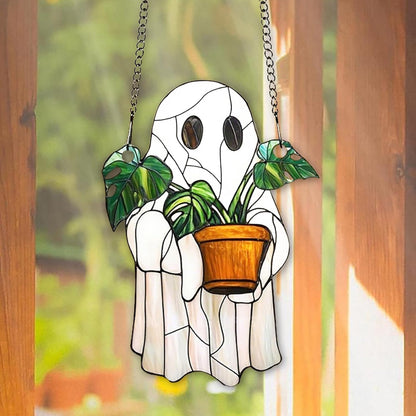 Glowy Ghost – Cute Halloween Suncatcher